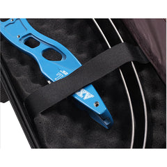 Tonchean takedown bow case Velcro-secured accessories prevent shifting.