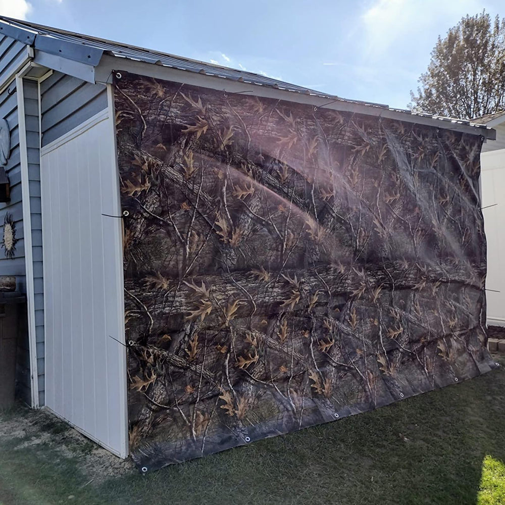 Tongcamo tarp acting as drop cloth during painting project