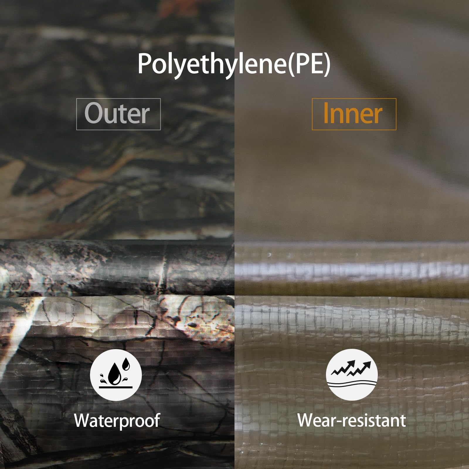 Tongcamo UV protected tarp preserves color under sun exposure