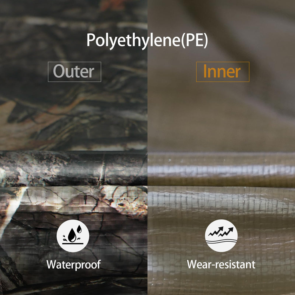 Tongcamo tarp with UV protection resists sun fading during outdoor use.
