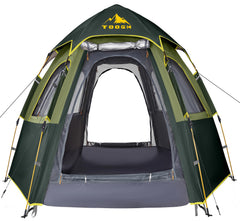 Toogh camping tent with instant setup demonstrates quick shelter in minutes for outdoor trips