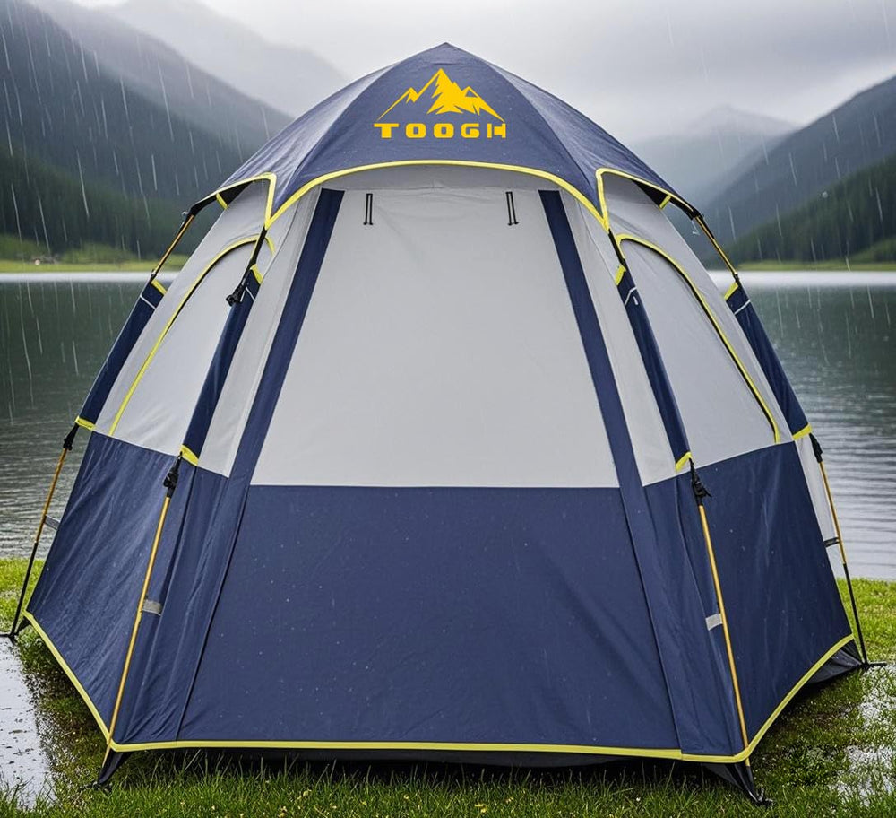 Toogh camping tent peak-height-66-inches provides generous headroom for comfortable camping.