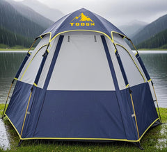 Toogh camping tent peak-height-66-inches provides generous headroom for comfortable camping.