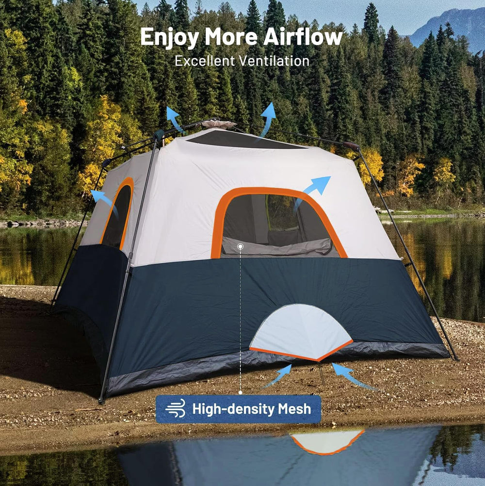 Toogh 67-inch peak provides standing room and easy changing.