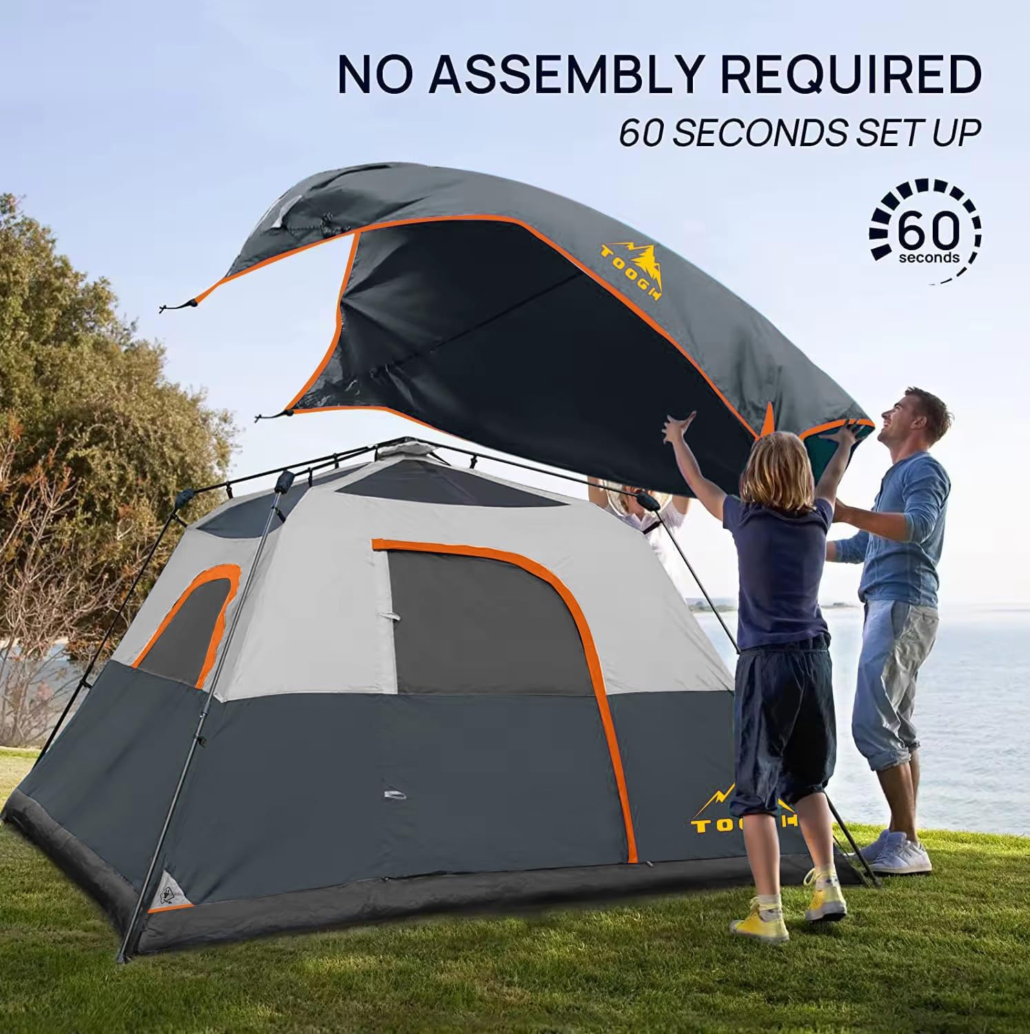 Toogh compact-pack tent fits in a small backpack for travel.