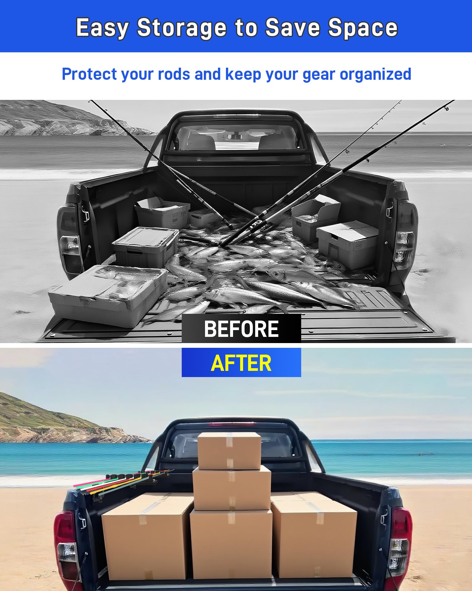 Tool-free, no-drill installation process for the rod holder
