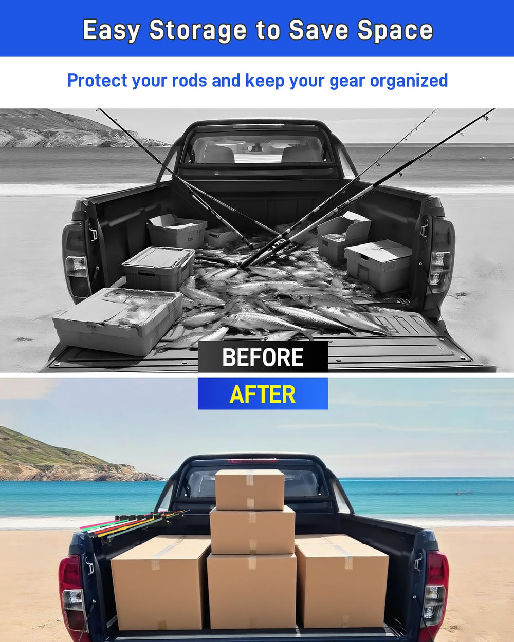 Tool-free, no-drill installation process for the rod holder