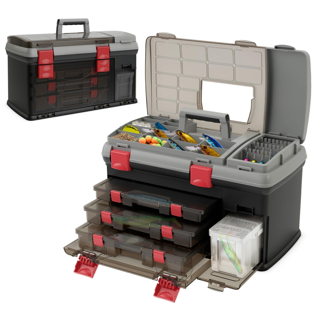 Toolsempire 5-layer tackle box top storage for quick gear access