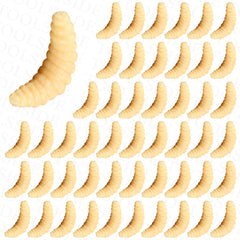 TOOLSSIDE 50 Pcs Rubber Maggots 22mm Crappie Jigs image 1