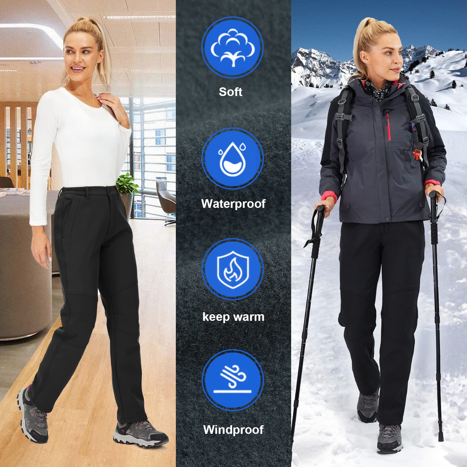 Toomett all-season winter pants suitable for skiing, hiking, hunting, and cold-weather outings.