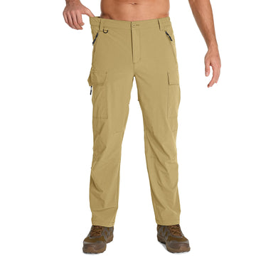 Toomett mens hiking pants khaki full view showing convertible design for outdoor versatility
