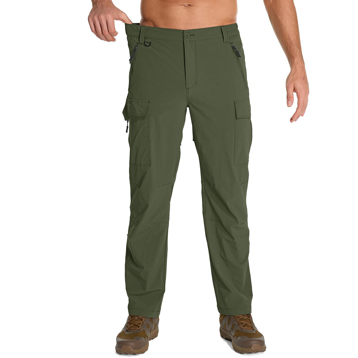 Toomett mens hiking pants convertible with roll-up knee design for versatile outdoor wear