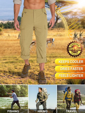 Toomett mens hiking pants UPF 50+ fabric helps reduce sun exposure on sunny outings