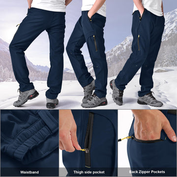 Toomett MH4409 blue pants close-up of waterproof coating for rain protection