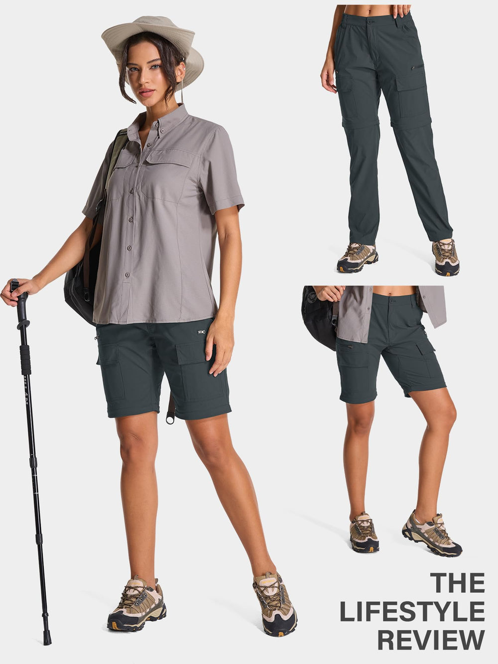 Toomett women's hiking pants cargo pockets keep essentials secure on trails.
