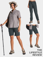 Toomett women's hiking pants cargo pockets keep essentials secure on trails.