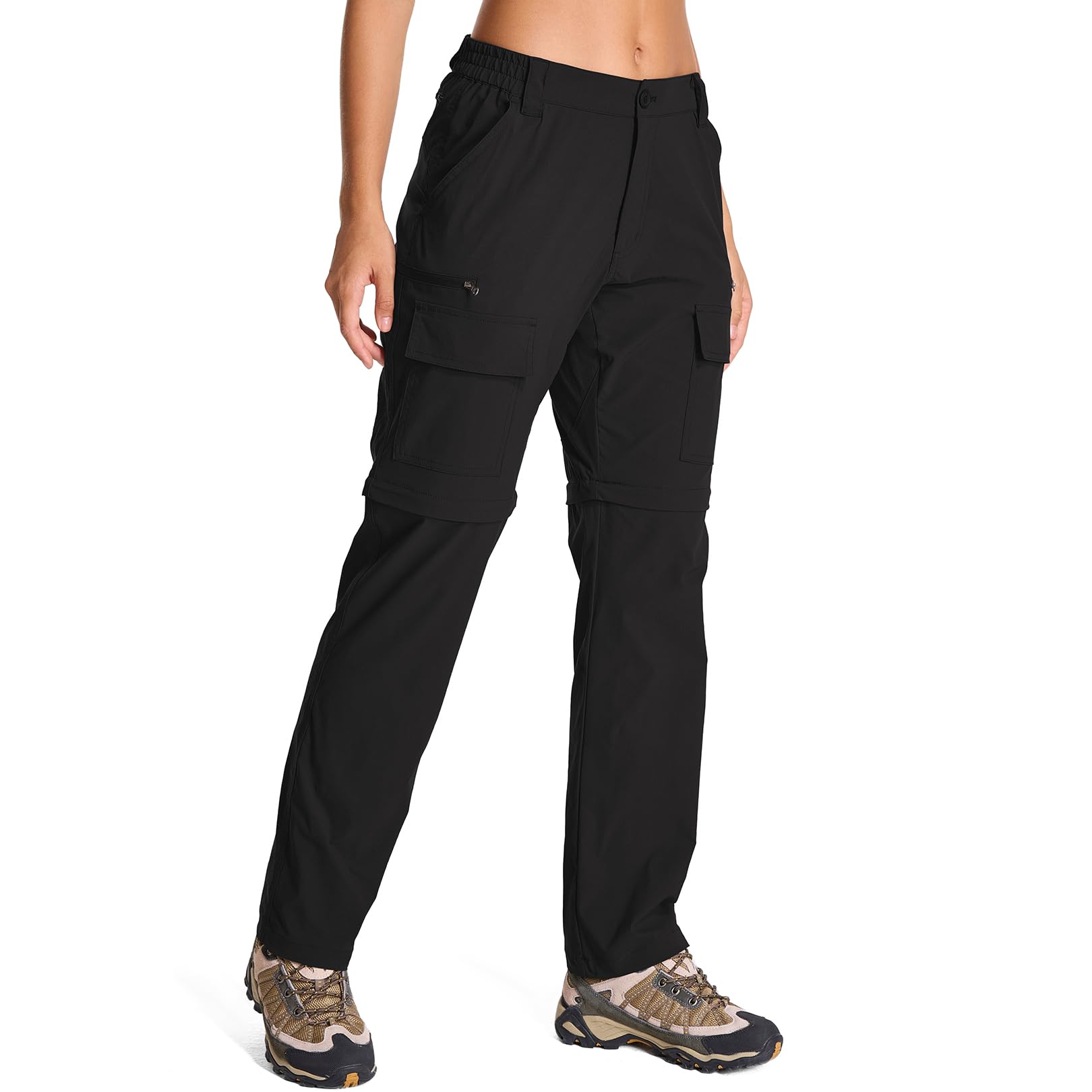 Toomett women's hiking pants close-up stitching shows durable, lightweight construction ideal for outdoor adventures.