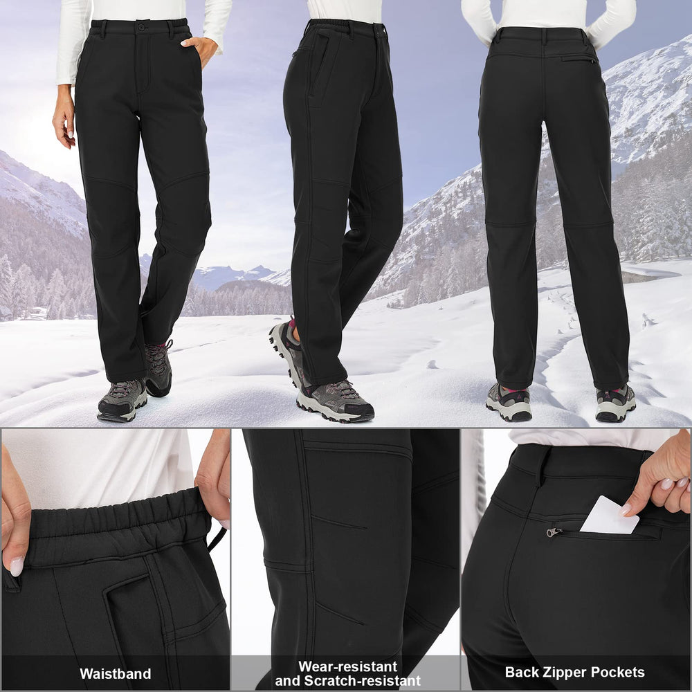 Toomett women's snow pants with four zip pockets for secure essentials during snow trips.