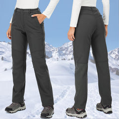 Toomett women's softshell pants with fleece lining for chilly warmth.