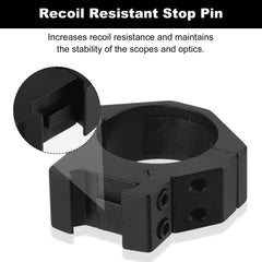 Four-head top screws on ToopMount ring designed for solid mounting