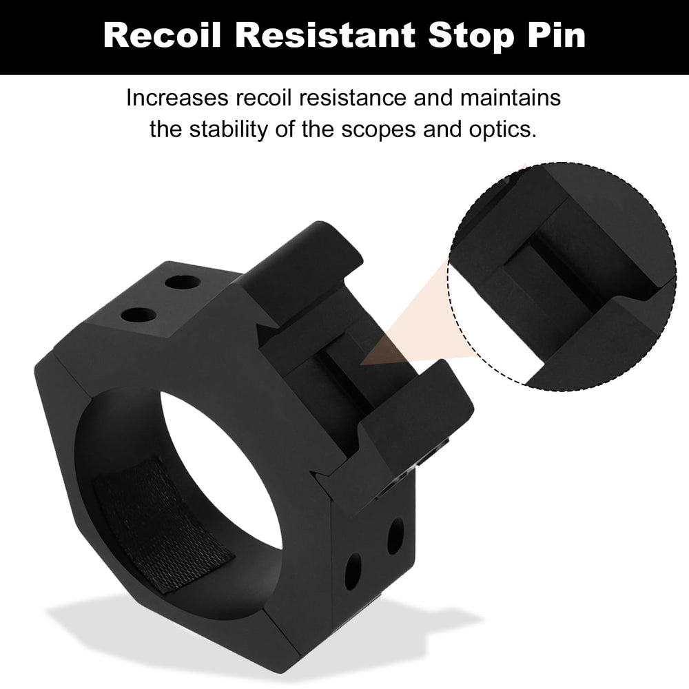 ToopMount 1.26-inch rise, medium height for improved sightline.