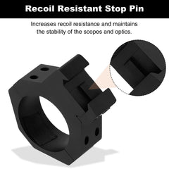 ToopMount 1.26-inch rise, medium height for improved sightline.