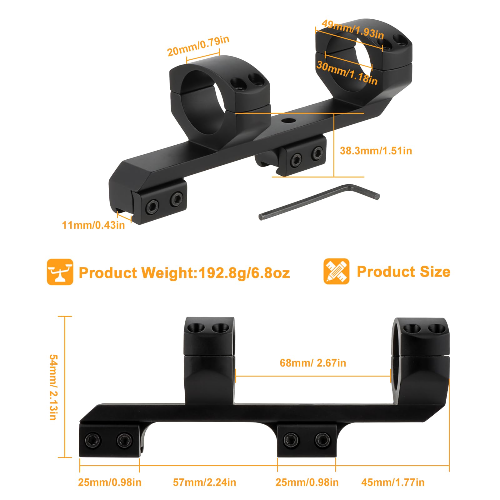 ToopMount offset forward design improves optics alignment for easier sight picture.
