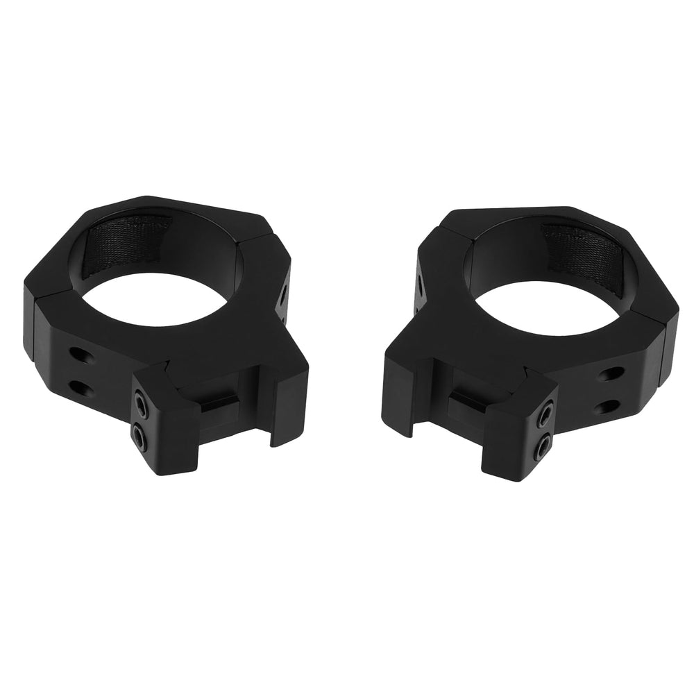 ToopMount rings on a standard Picatinny rail show alignment and stability.