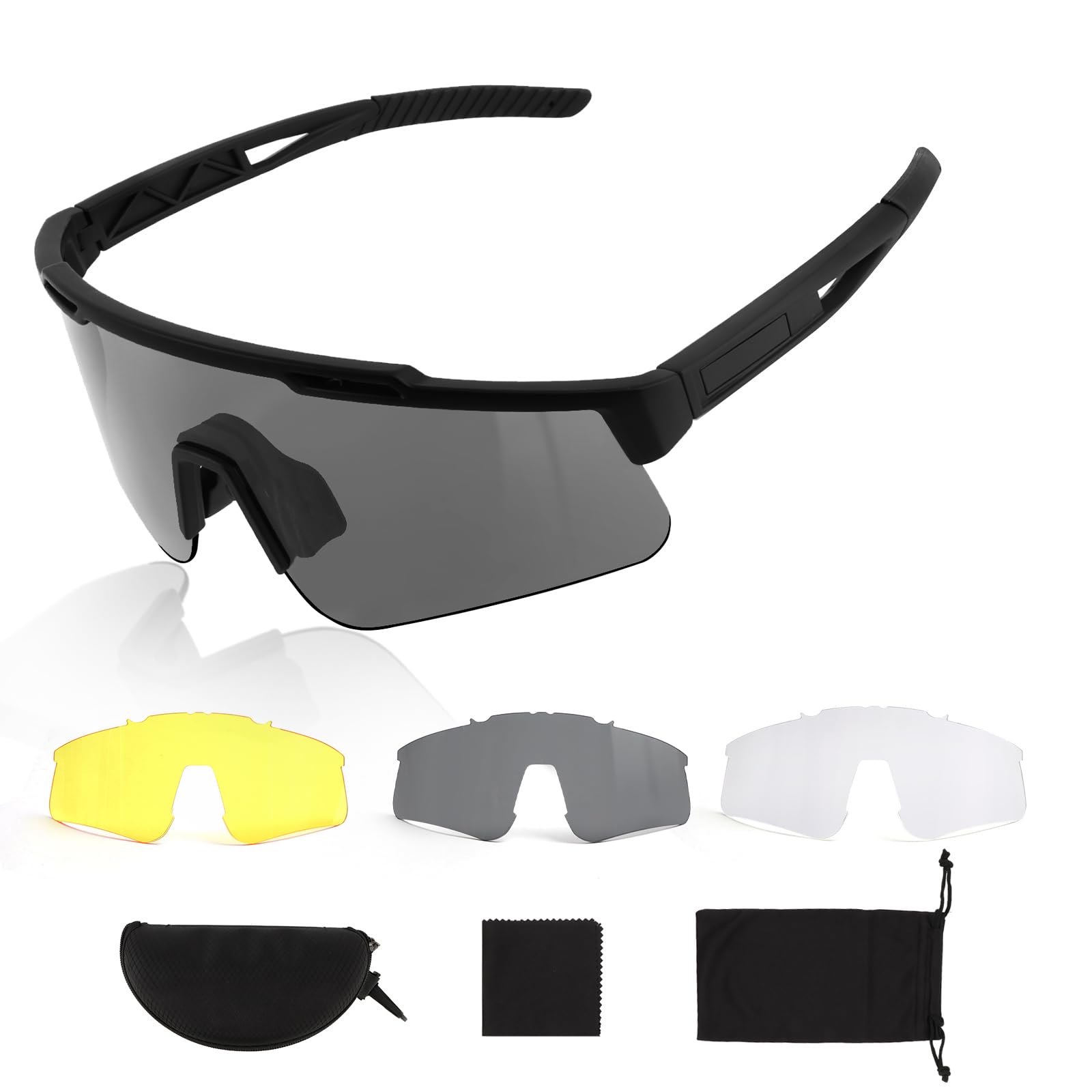 ToopMount Tactical Eyewear anti-fog front view for clear field of vision.