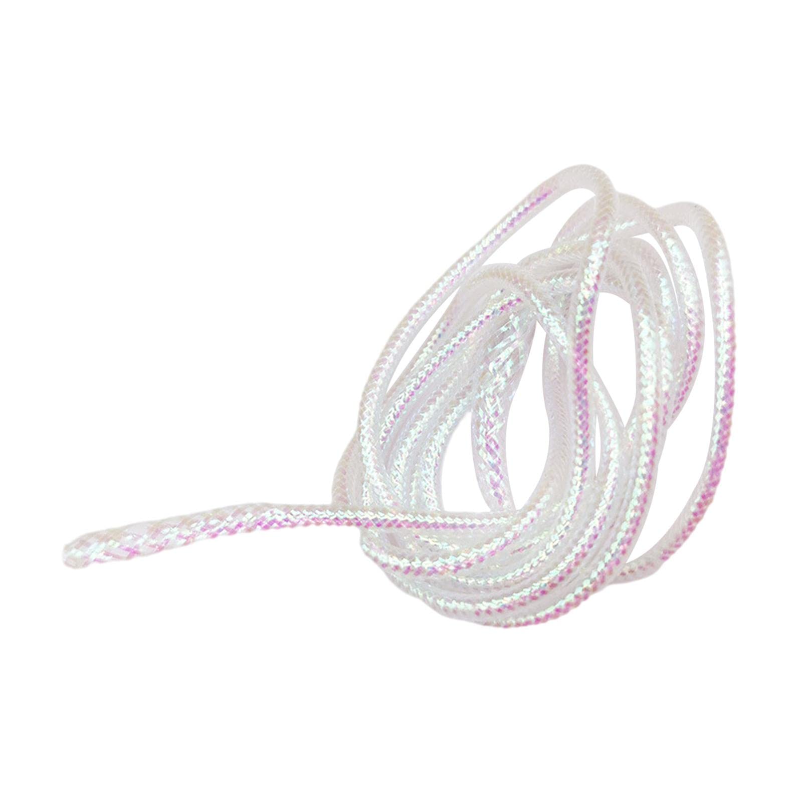 TOOYFUL 4mm white Mylar tubing close-up with pearlescent shine.
