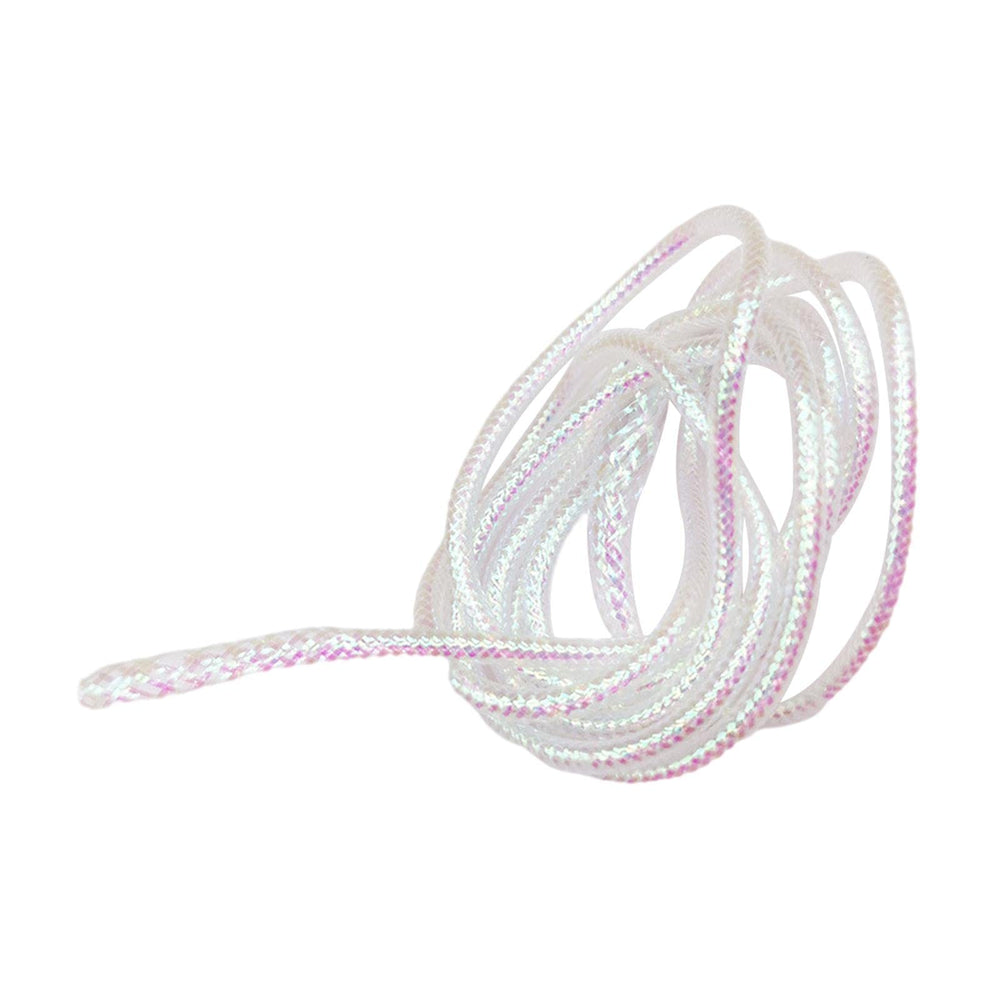 TOOYFUL 4mm white Mylar tubing close-up with pearlescent shine.