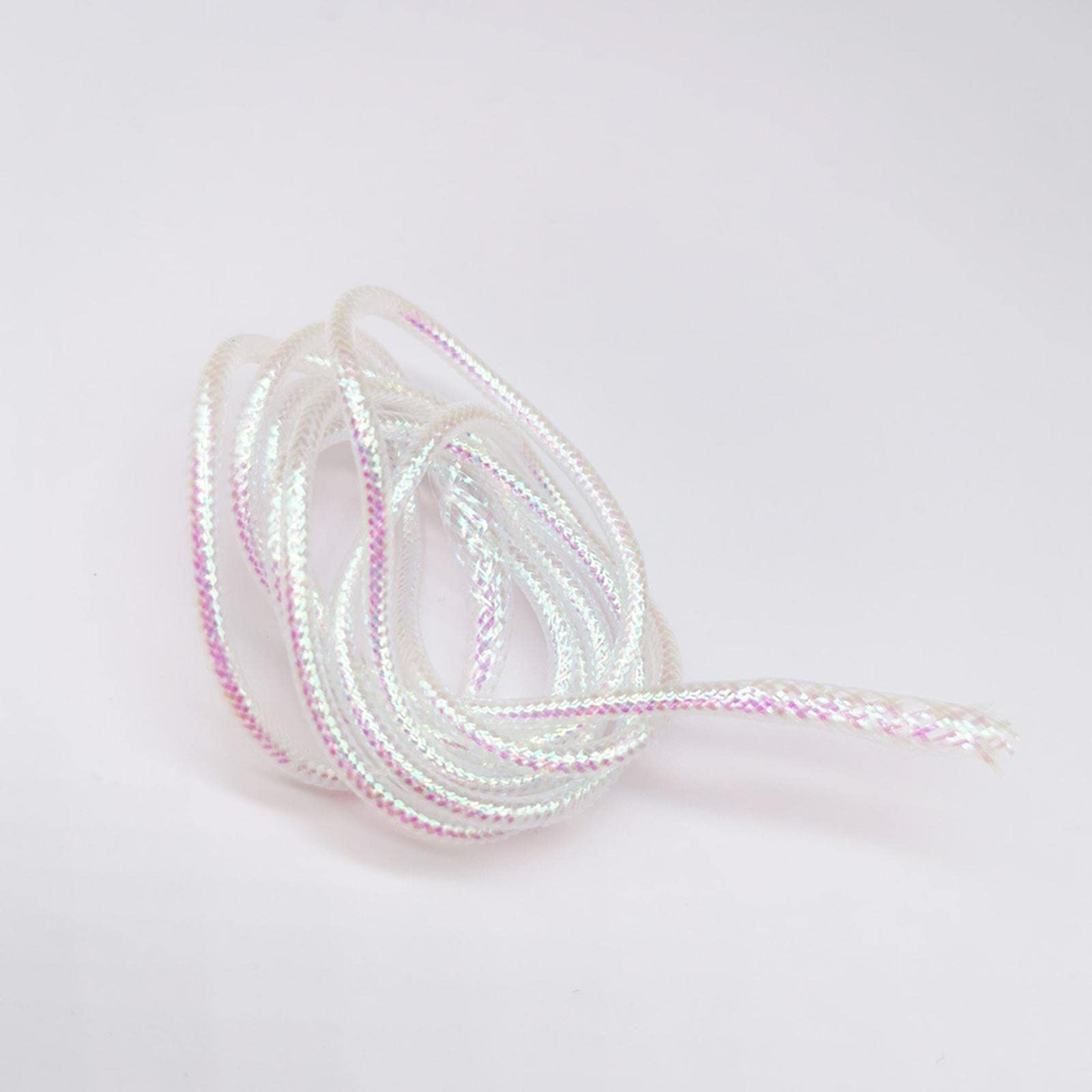 TOOYFUL 6mm white Mylar tubing close-up for reflective streamers.