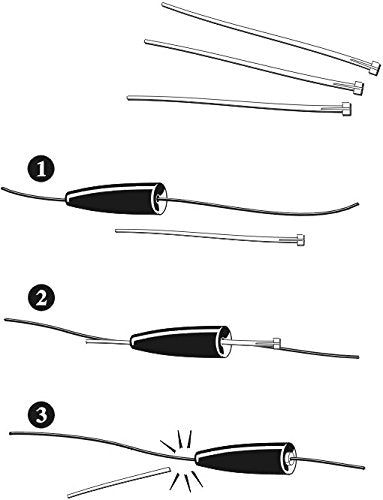 Peg-It II in use, securing a fishing sinker to a line for flipping and split-shot rigs