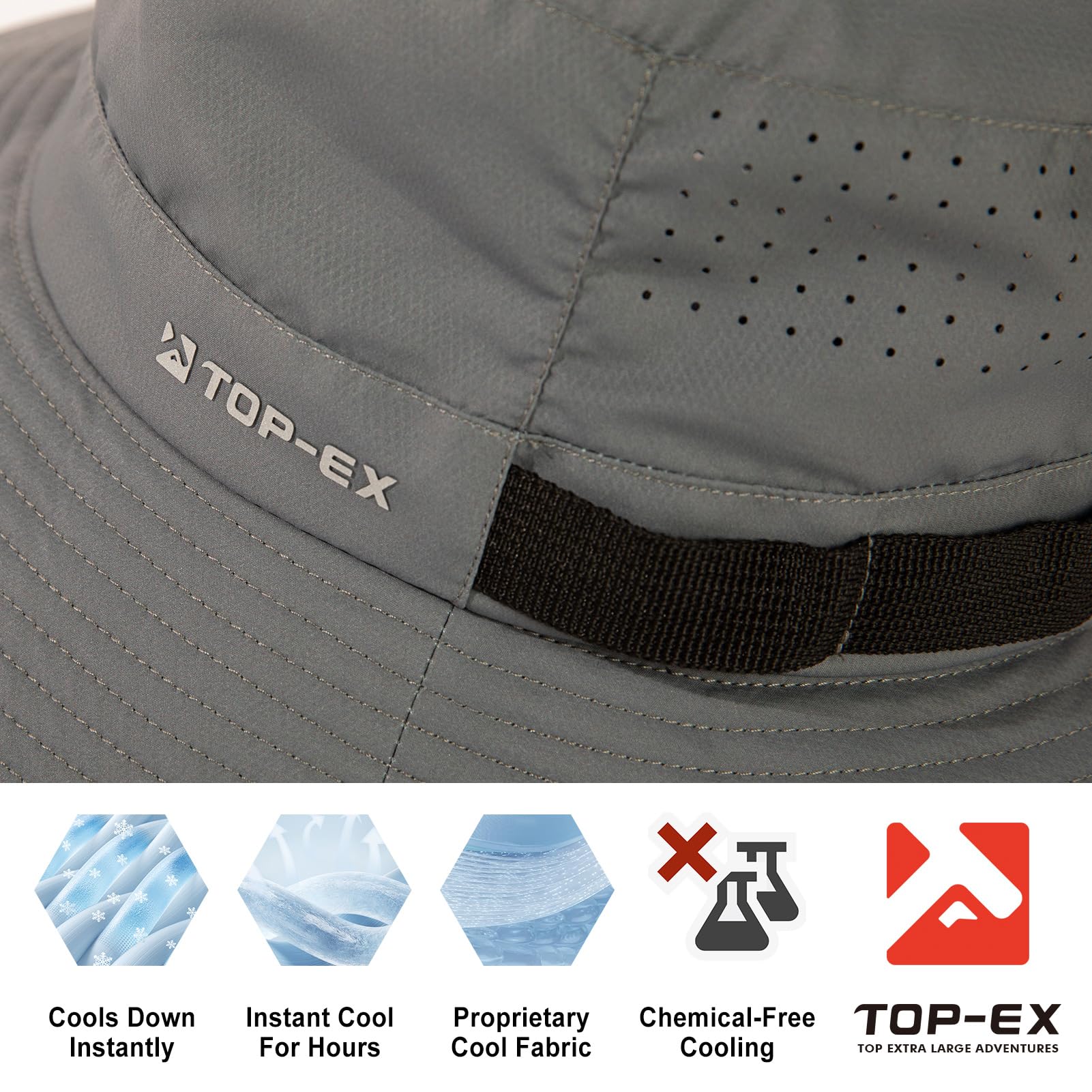 TOP-EX cooling sun hat weighs about 80 grams for effortless packing.