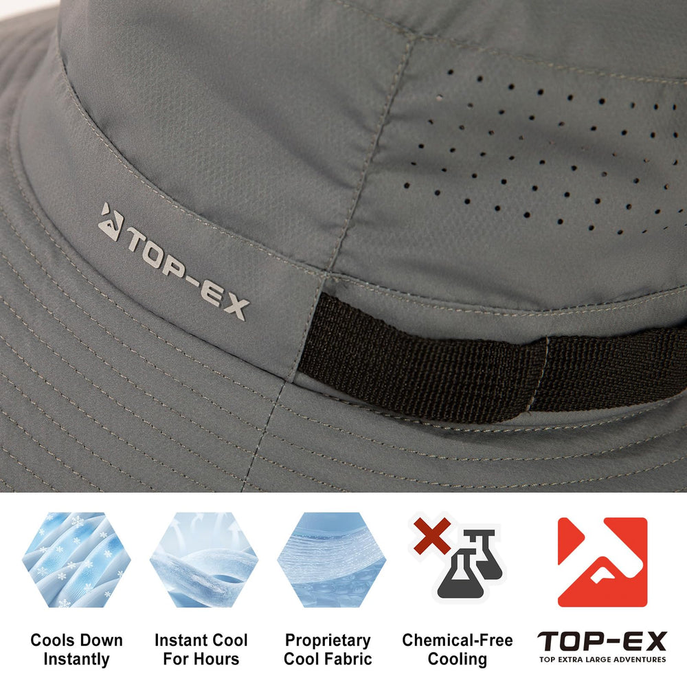 TOP-EX cooling sun hat weighs about 80 grams for effortless packing.