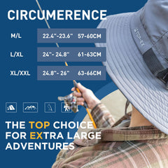 TOP-EX cooling sun hat wide brim provides UPF 50+ sun protection for face and neck.