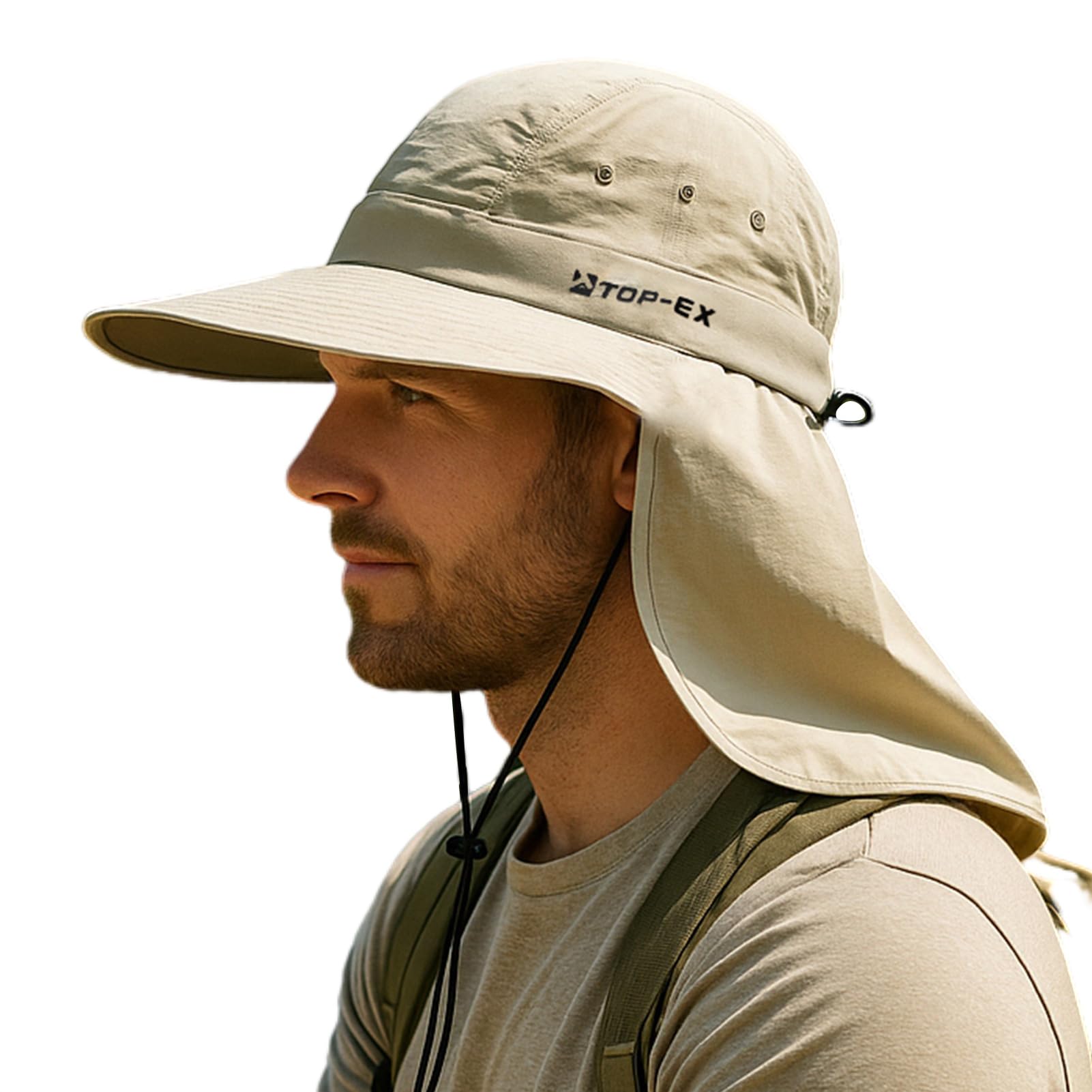 TOP-EX cooling UV sun hat with wide brim for sun protection and comfort.