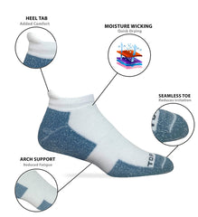 Top Flite men's seamless-toe socks reduce irritation for long runs and daily wear