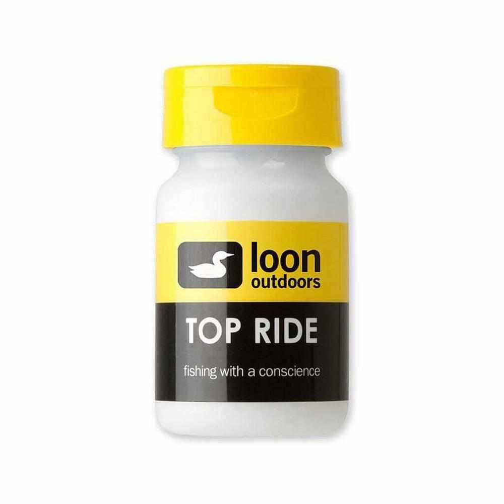 Top Ride Floatant by Loon Outdoors bottle on display
