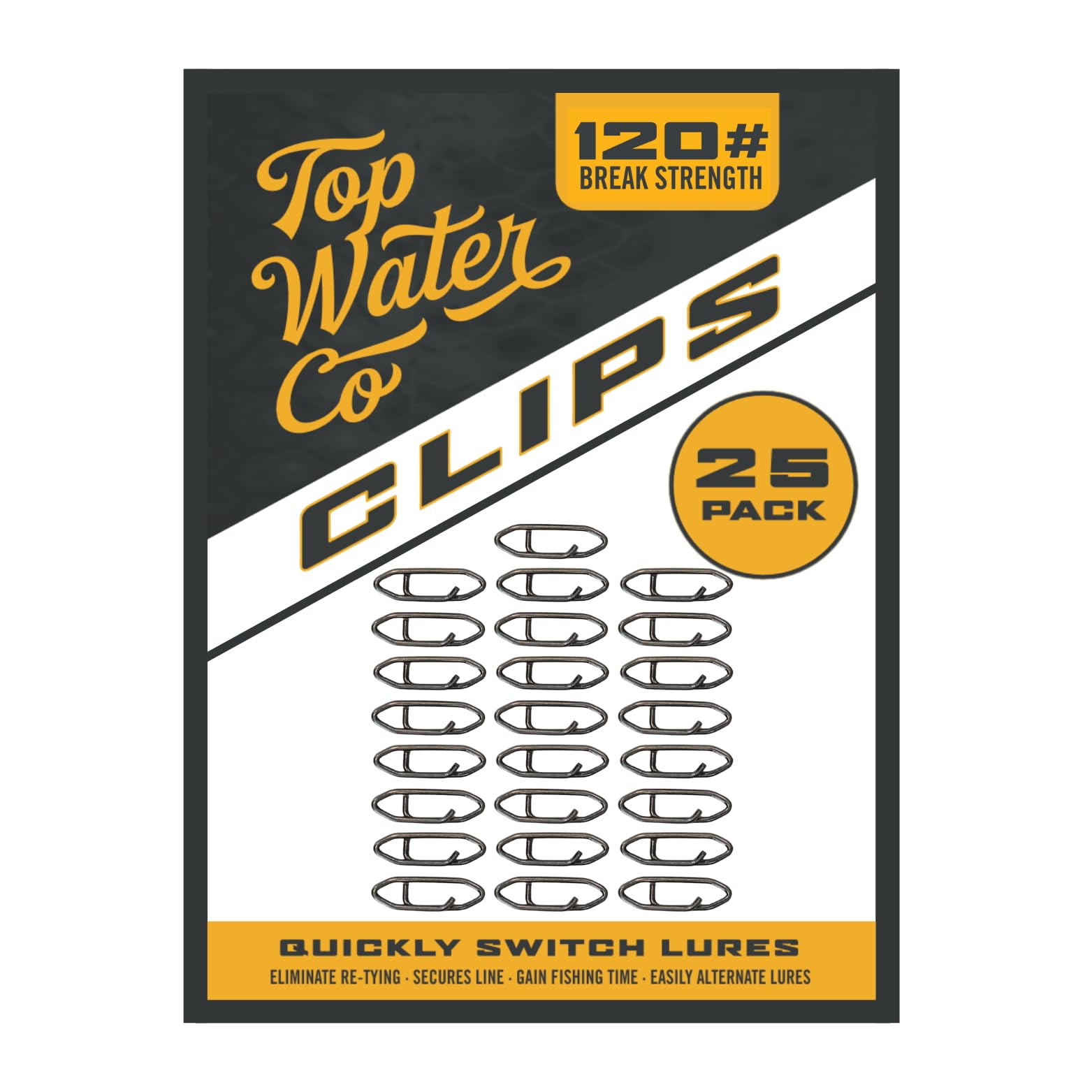 Top Water fishing speed clip with durable stainless steel for rugged freshwater and saltwater use.
