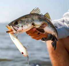 Top Water speed clip inshore bundle-use depicts easy lure swaps with minimal fuss.