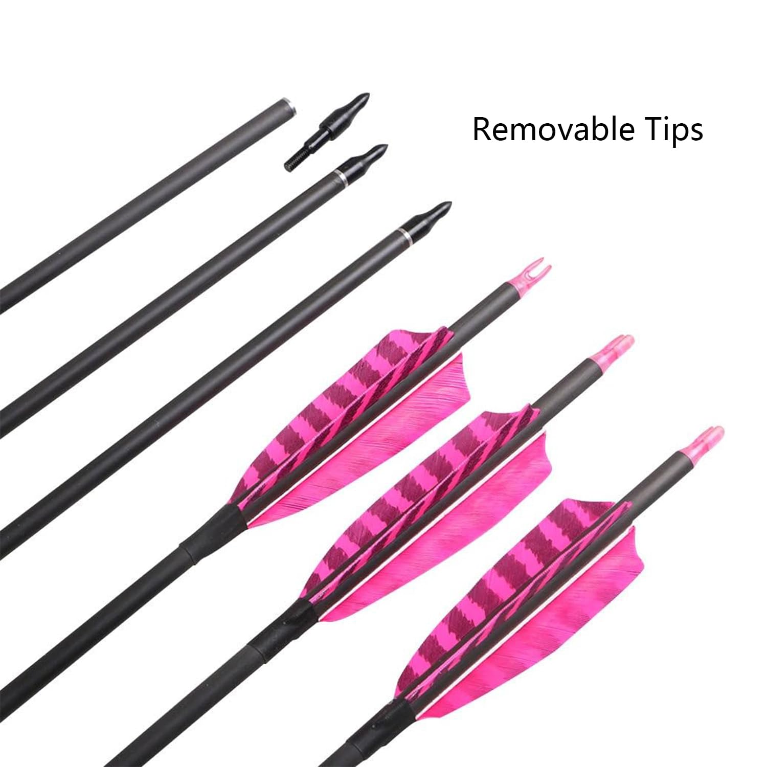 TOPARCHERY 32-inch arrow length with spine 400 for consistent performance.