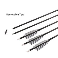 TOPARCHERY arrows with 4-inch turkey feathers for stable flight