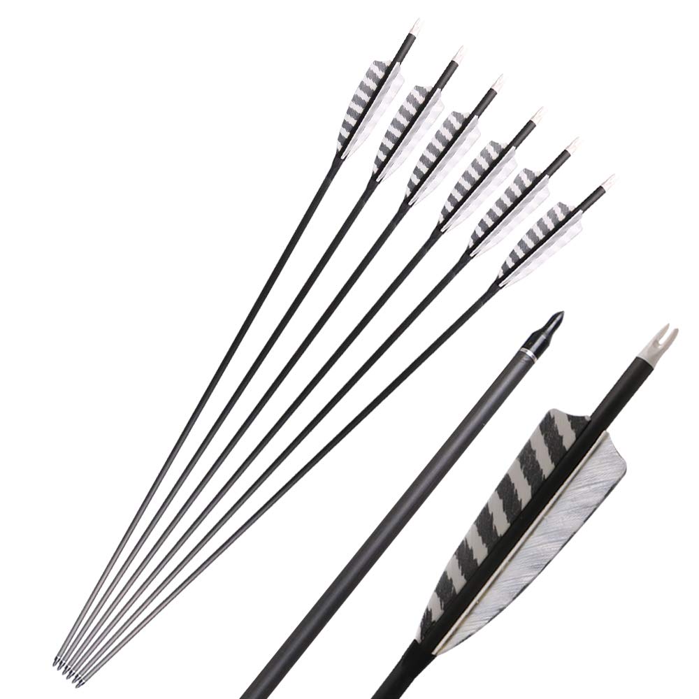 TOPARCHERY 32-inch carbon arrows in flight closeup for accurate practice