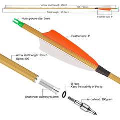 TOPARCHERY adjustable nock and O ring secure tip for consistent performance