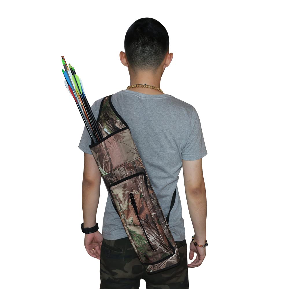 Toparchery camouflage back quiver holds up to 30 arrows for long practice
