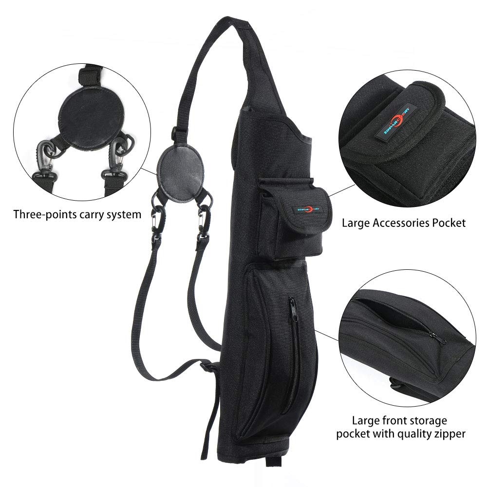 TOPARCHERY left-handed setup quiver provides comfortable fit during ranges