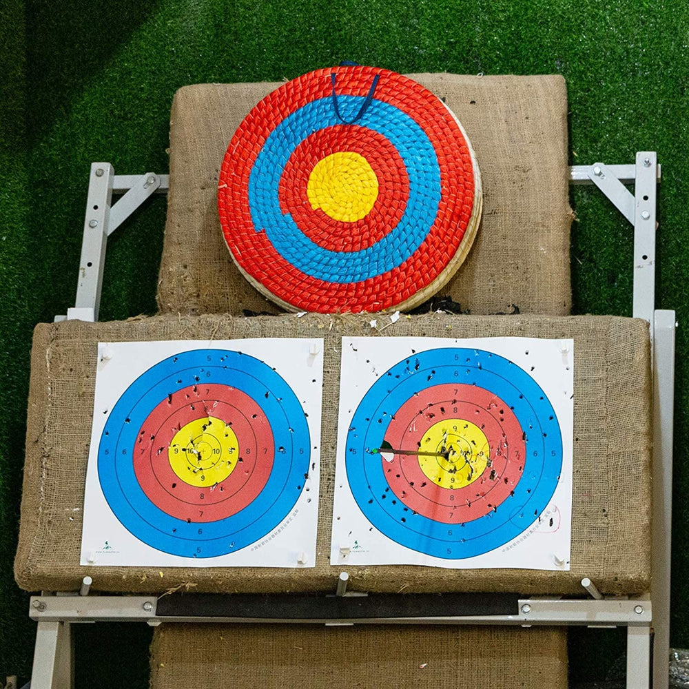 TOPARCHERY archery target dimensions 19.7x19.7x2.3 inches for easy setup