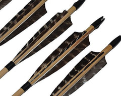 TOPARCHERY 5-inch turkey feather fletching stabilizes arrow in flight.