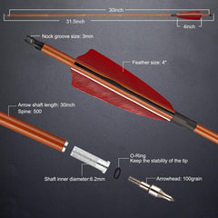 TOPARCHERY adjustable nock and O-ring ensure secure fit for multiple bow types.